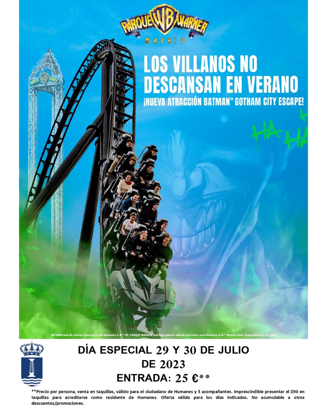 Los vecinos de Humanes de Madrid podrán disfrutar de días con descuentos para Parque Warner el sábado 29 y el domingo 30 de julio.