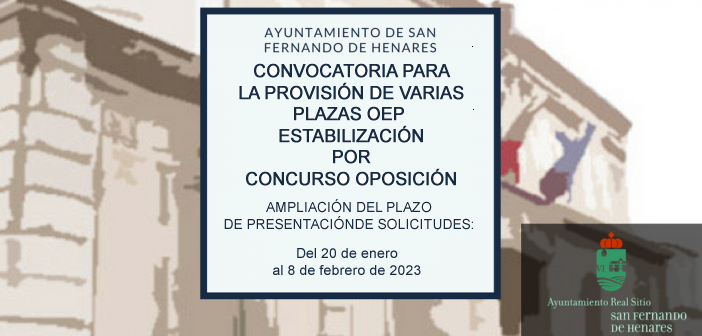Convocatoria para la provisión de varias plazas OEP Estabilización por concurso oposición