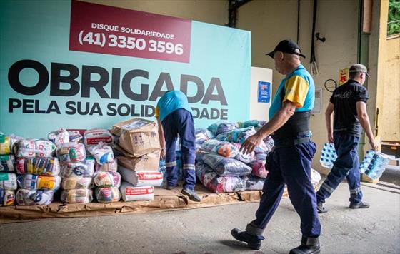 FAS envia ajuda humanitria para famlias de Rio Branco do Sul