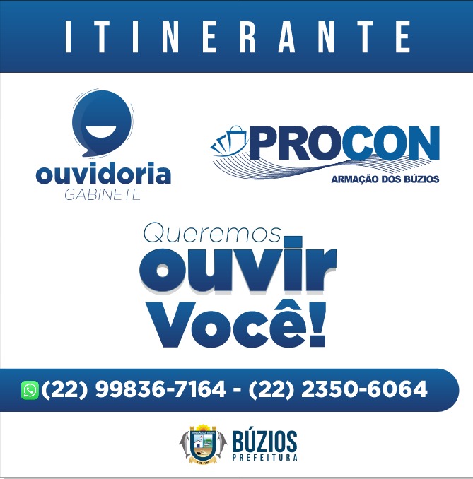 Prefeitura de Búzios realiza ação itinerante na Praça Tia Uia com Ouvidoria do Gabinete e Procon
