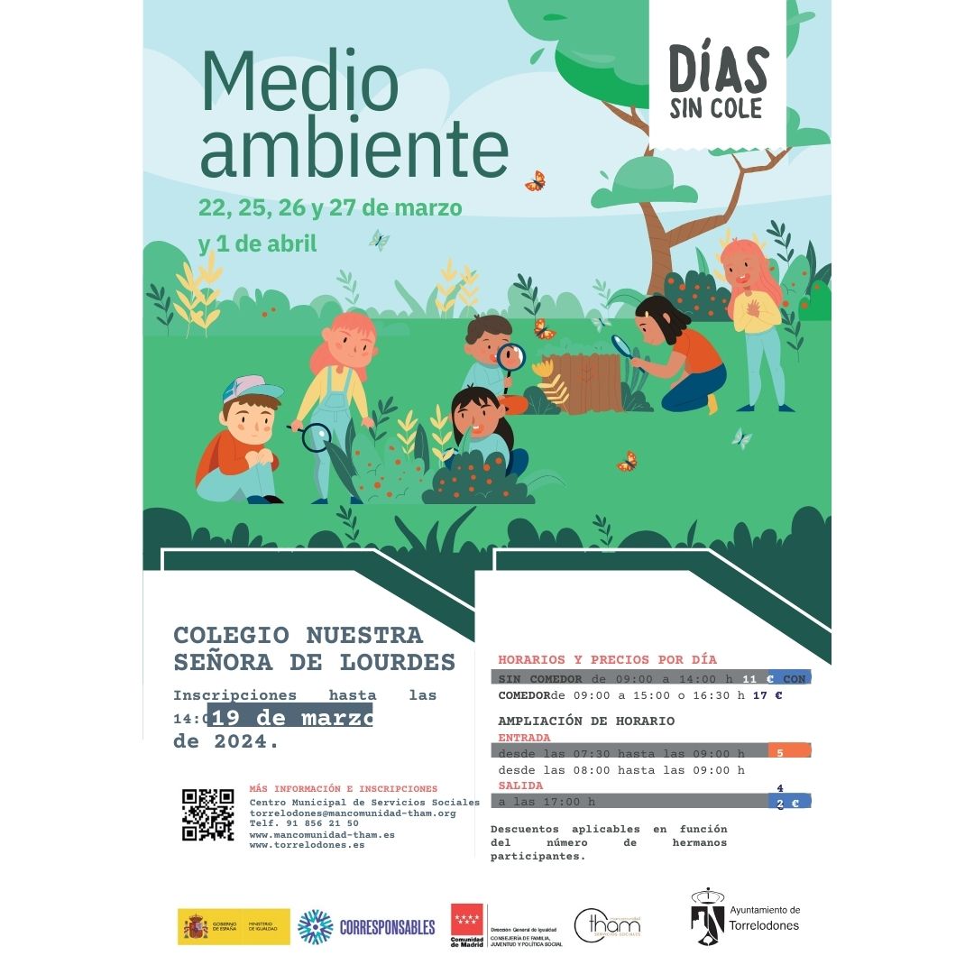 Vuelven los Días sin Cole por semana santa los días 22, 25, 26 y 27 de marzo y 1 de abril 2024